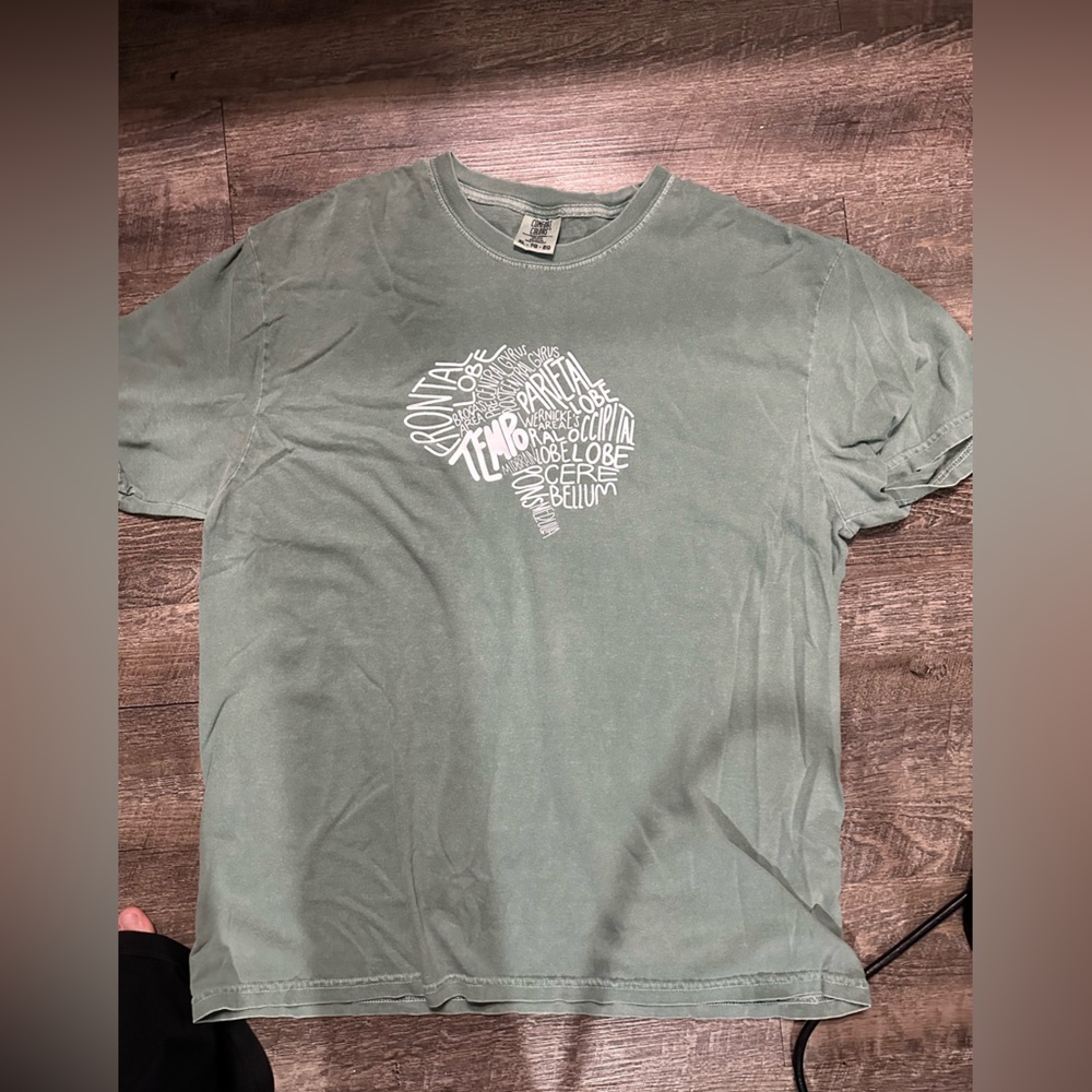 Comfort Colors Sage Green Short-Sleeve Medical Nursing Brain Graphic Tee